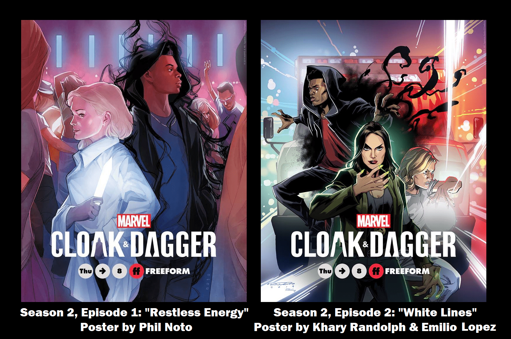 1740x1154 Official Cloak & Dagger posters for Season Episodes 1 & 2: marvelstudios