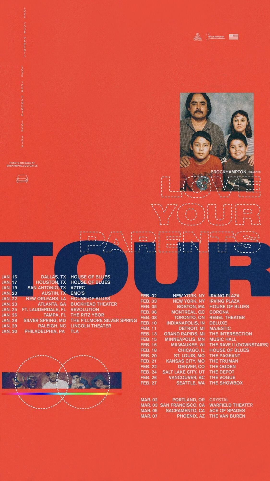 1125x2001 iPhone) BROCKHAMPTON: LOVE YOUR PARENTS TOUR WALLP. MODERN ARTS
