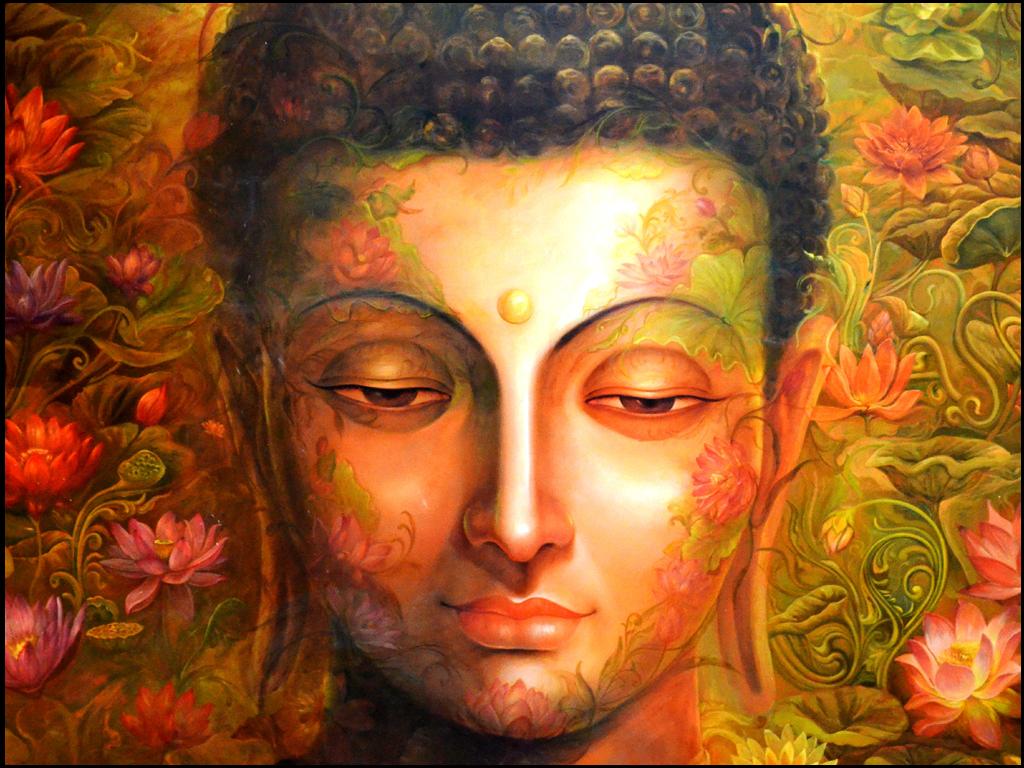 1024x768 Buddha Acrylic Painting On Canvas