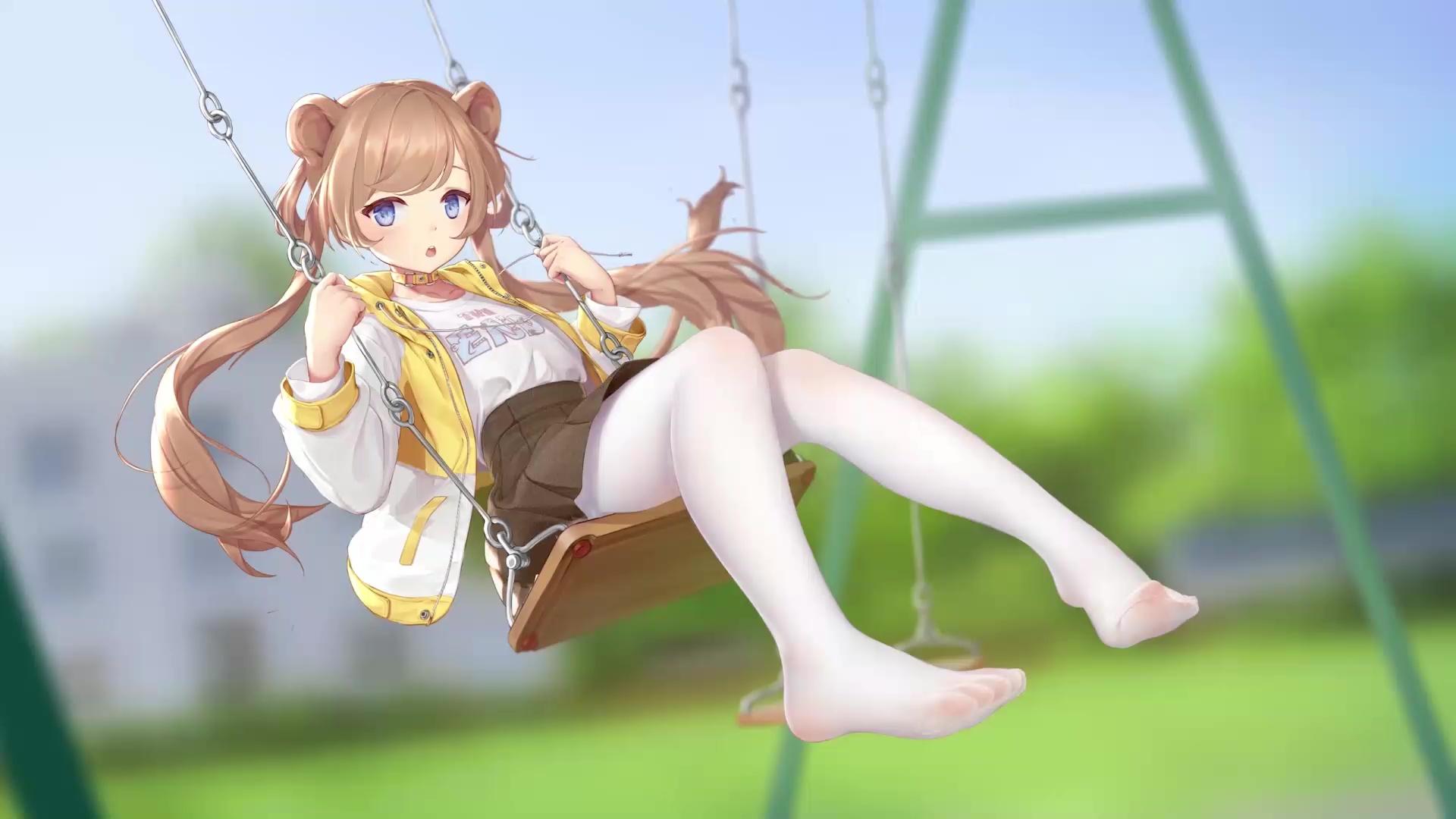 1920x1080 Loli On The Swing Live Wallpaper