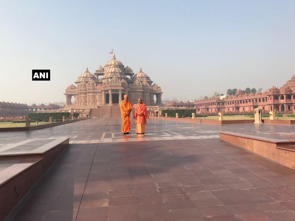 1024x768 ANI Pradesh Chief Minister Yogi Adityanath visited Akshardham Temple in Delhi