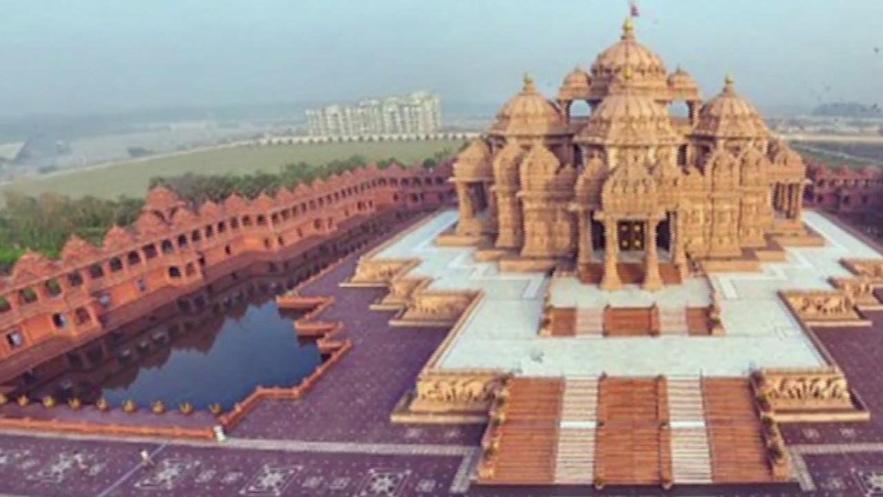 1280x720 Akshardham Temple Delhi.. Biggest Hindu Indian Temple.. Bhakti Darshan Videos