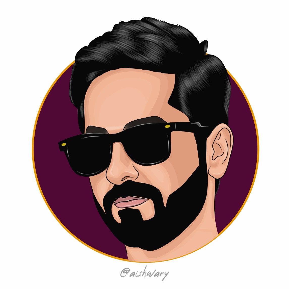 1145x1145 Ayushmann Khurrana Vector Illustration digital Portrait. Actors illustration, Silhouette art, Digital portrait