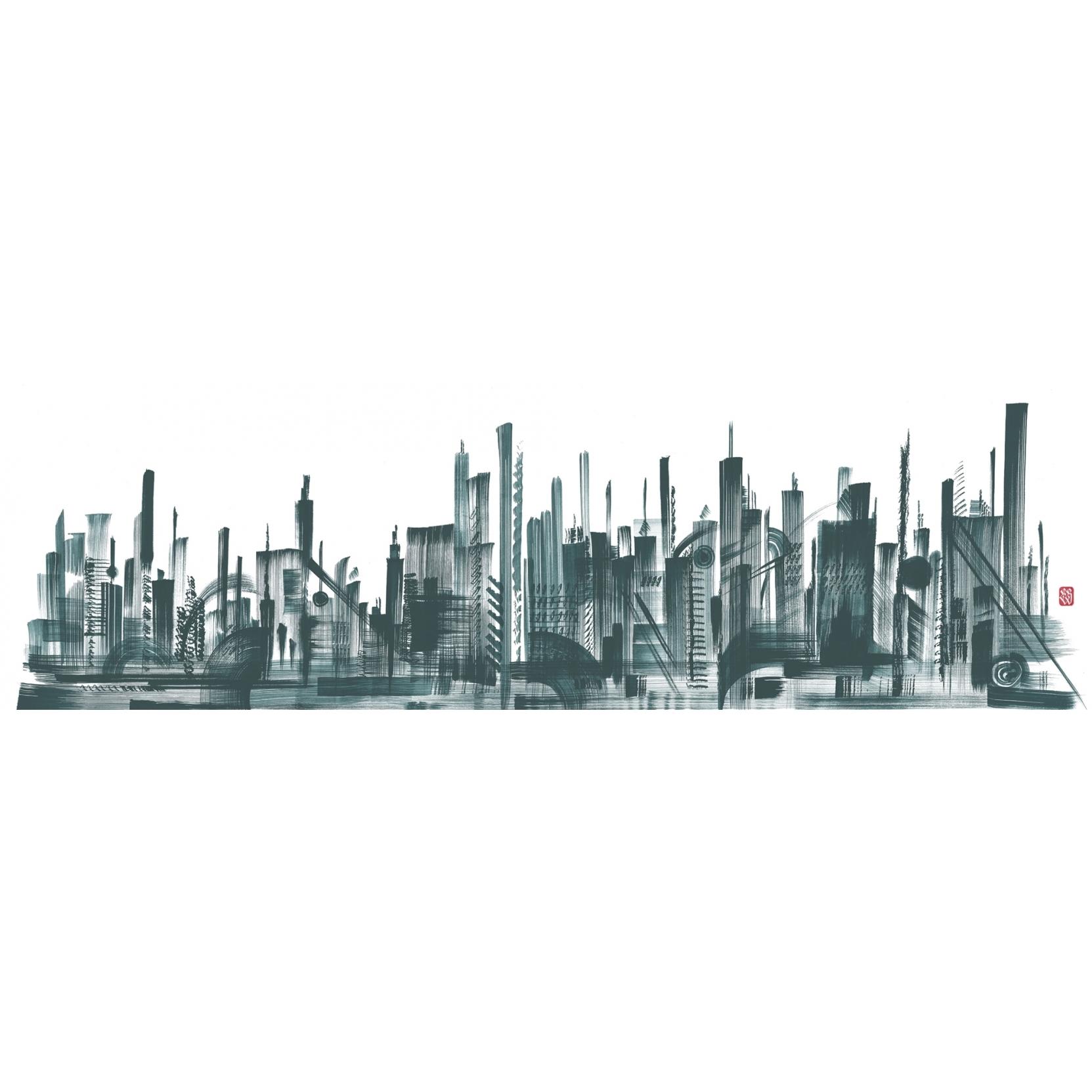 1663x1663 LONDON ART SKYLINE WALLPAPER