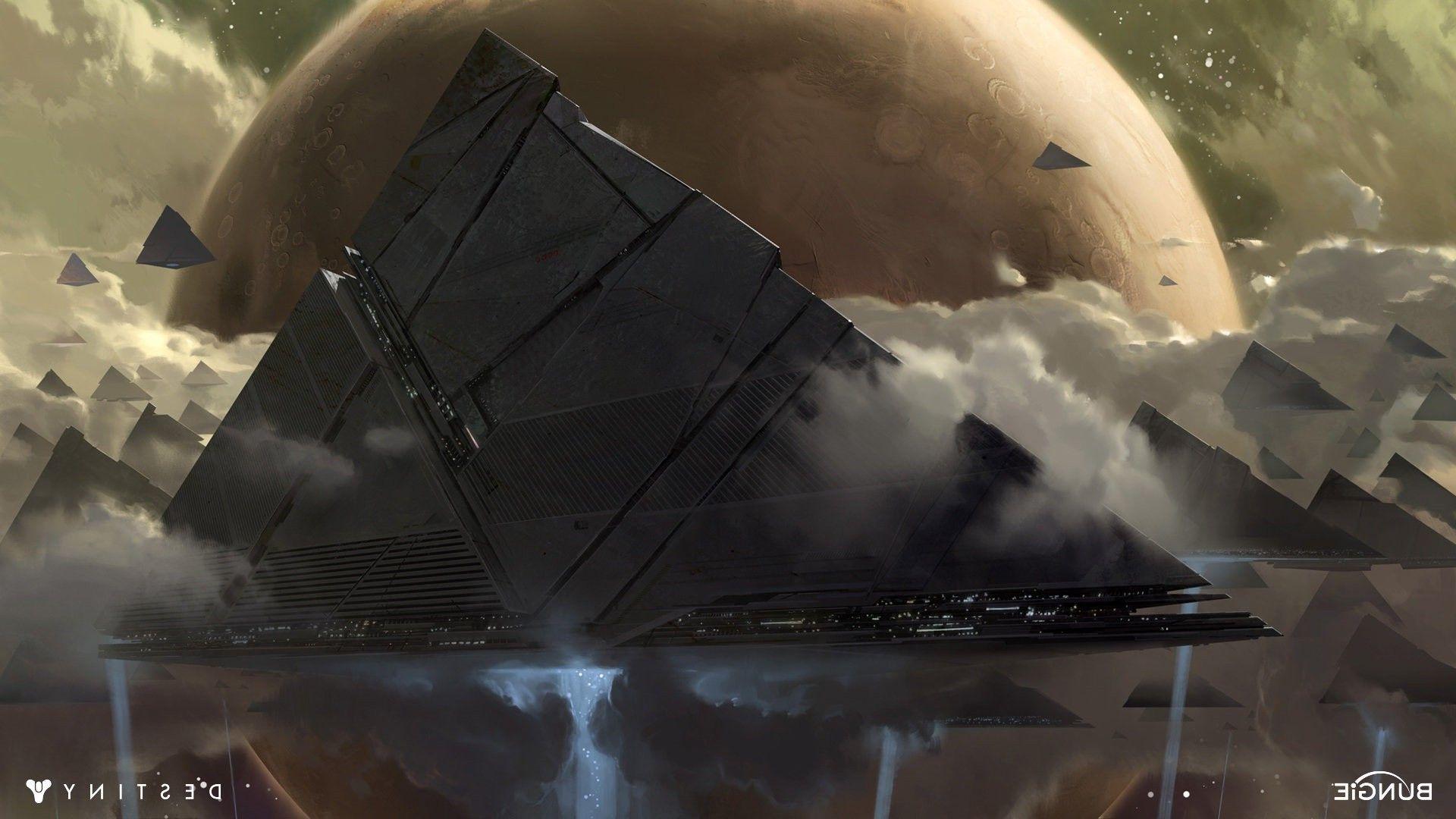1920x1080 destiny aircraft spaceship space planet futuristic triangle