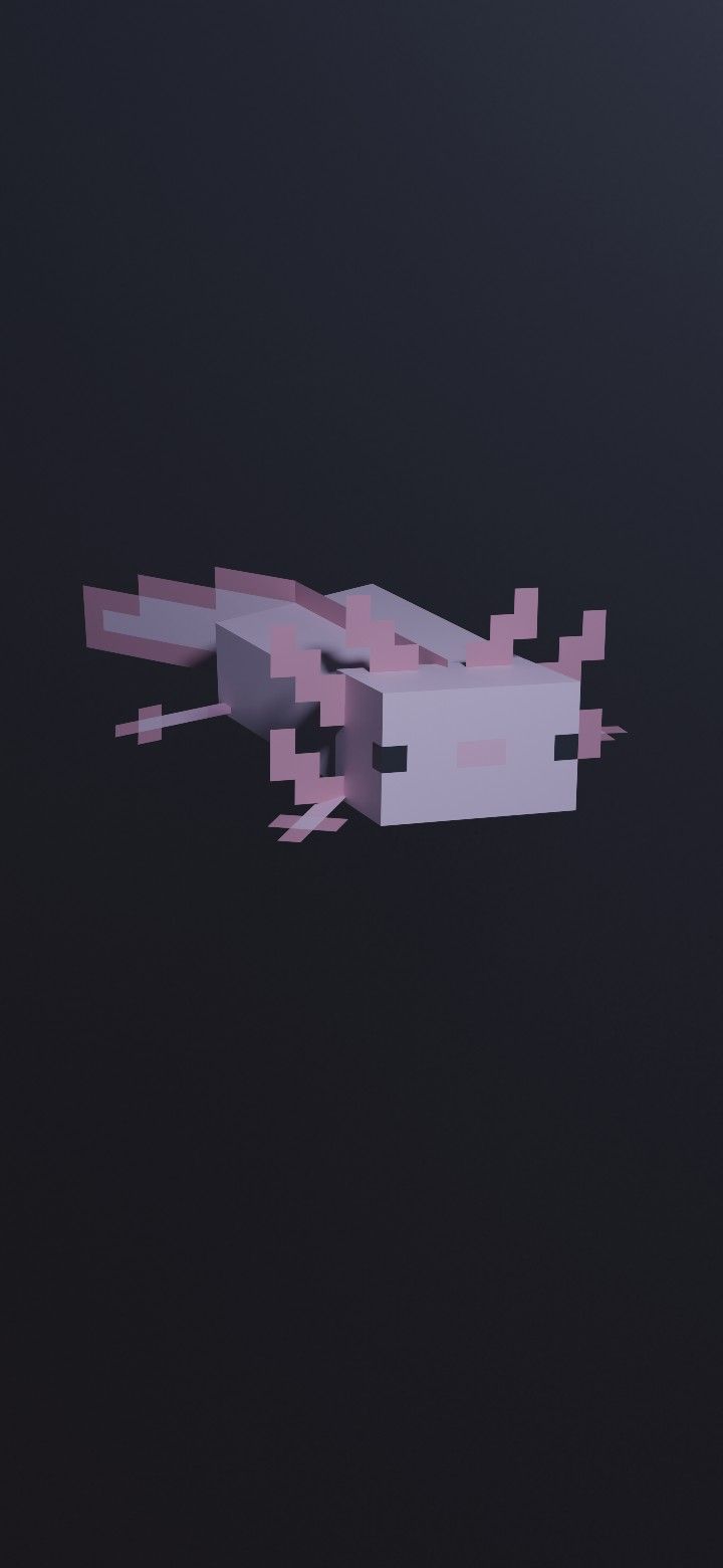 720x1560 Minecraft Axolotl Wallpaper