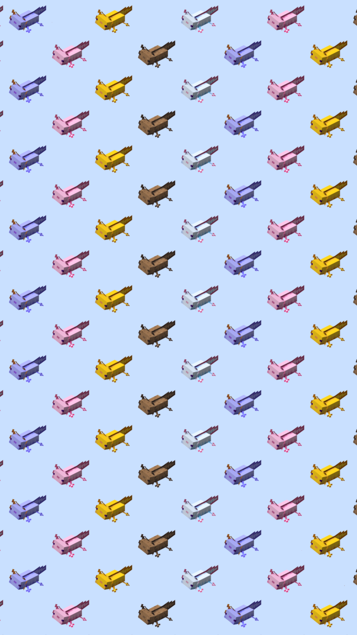 720x1280 Minecraft Axolotl Wallpaper