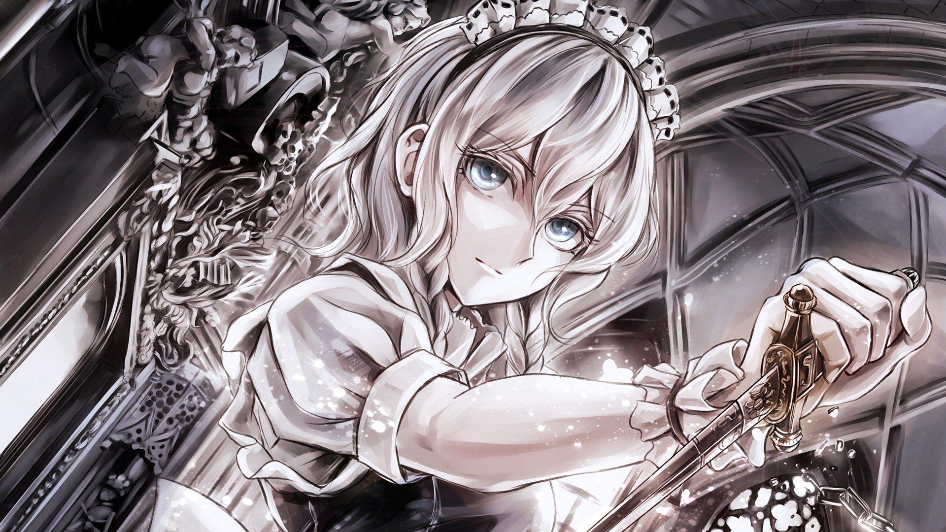 1920x1080 Anime Touhou Sakuya Izayoi Wallpaper. Fantasy girl, Fantasy girl art, Anime