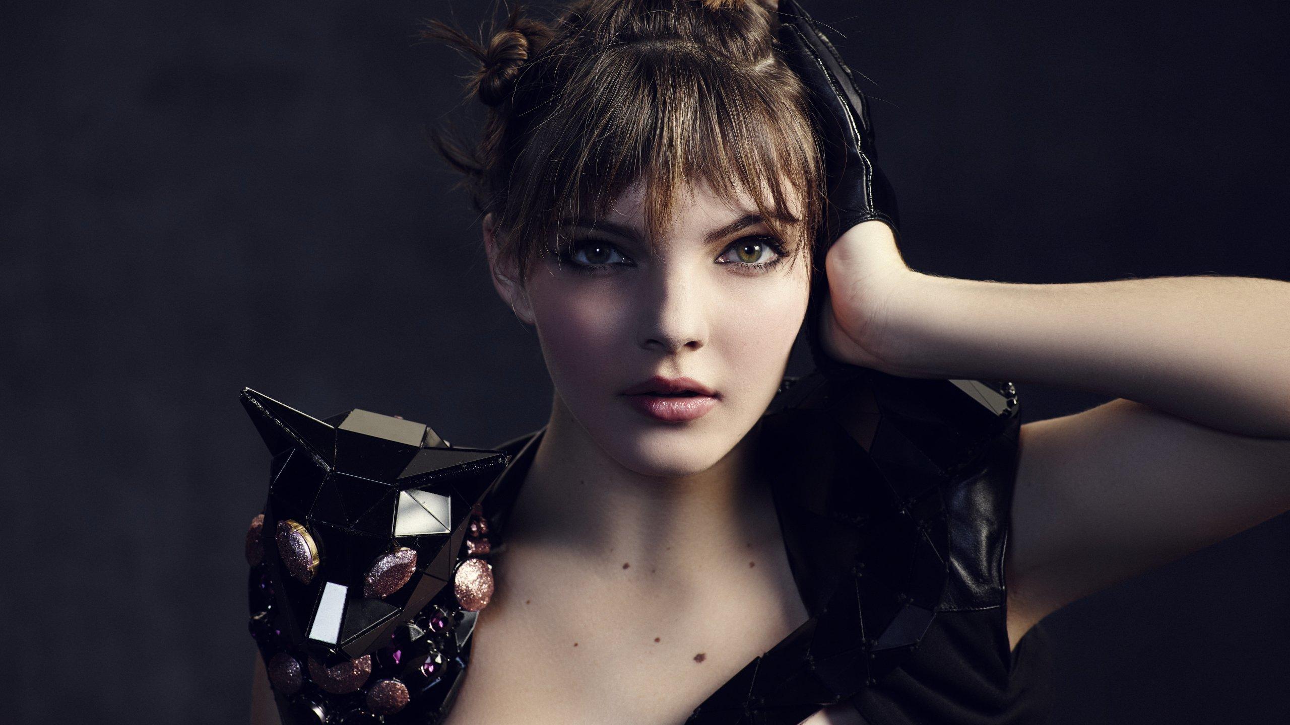 2560x1440 Camren Bicondova Black Dress 1440P Resolution Wallpaper, HD Celebrities 4K Wallpaper, Image, Photo and Background
