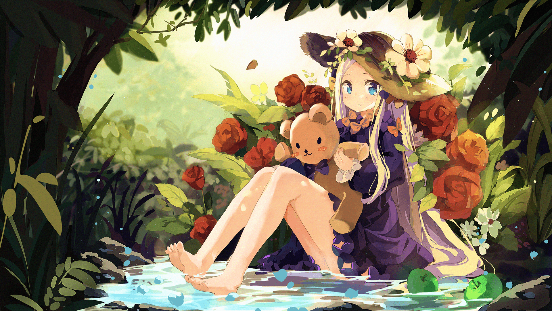 1920x1080 Coria Fate Grand Order Abigail Williams (fate) Dress Wallpaper Wet