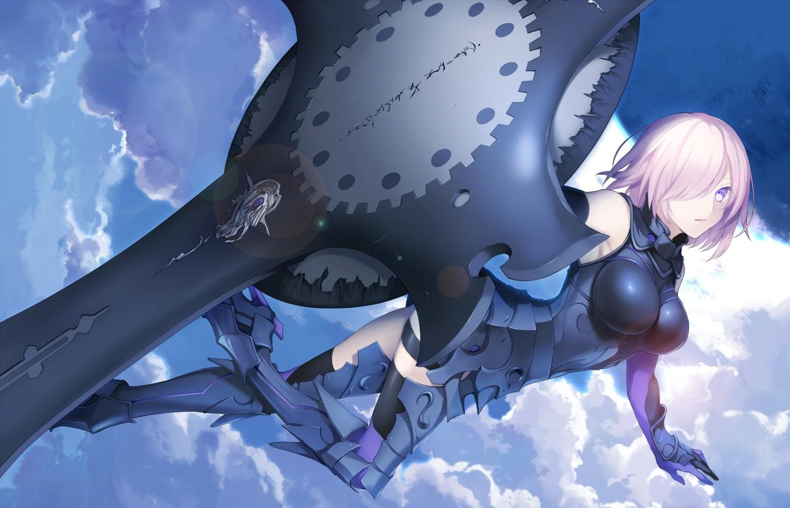 1554x1000 #pink hair, #hair in face, #Fate Series, #FateGrand Order, #anime girls, #anime, #big boobs, #Shielder (FateGrand Order), wallpaper. Mocah HD Wallpaper