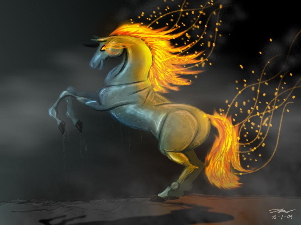 1024x768 3D Wallpaper Box: 3D horse wallpaper
