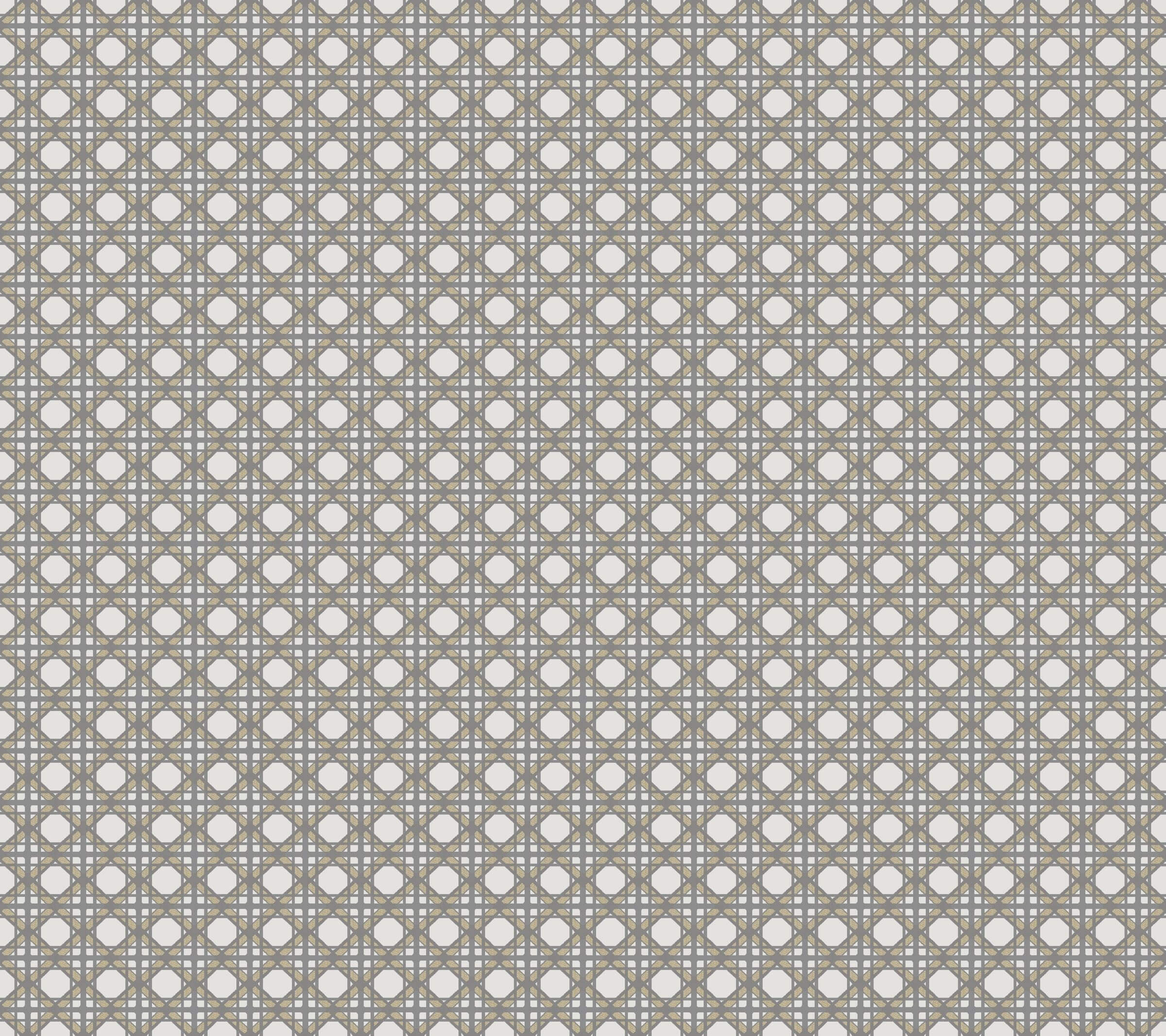 2400x2133 York Wallcoverings CY1523 Rattan Overlay Lattice Wallpaper Gold Grey Savvy Decorator