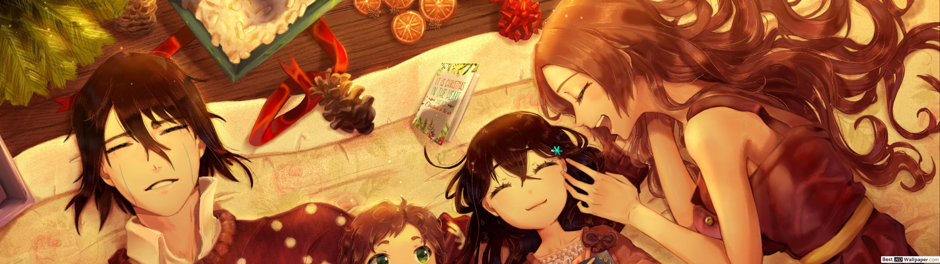 3840x1080 Bleach Cifer & Orihime Inoue Family HD wallpaper download