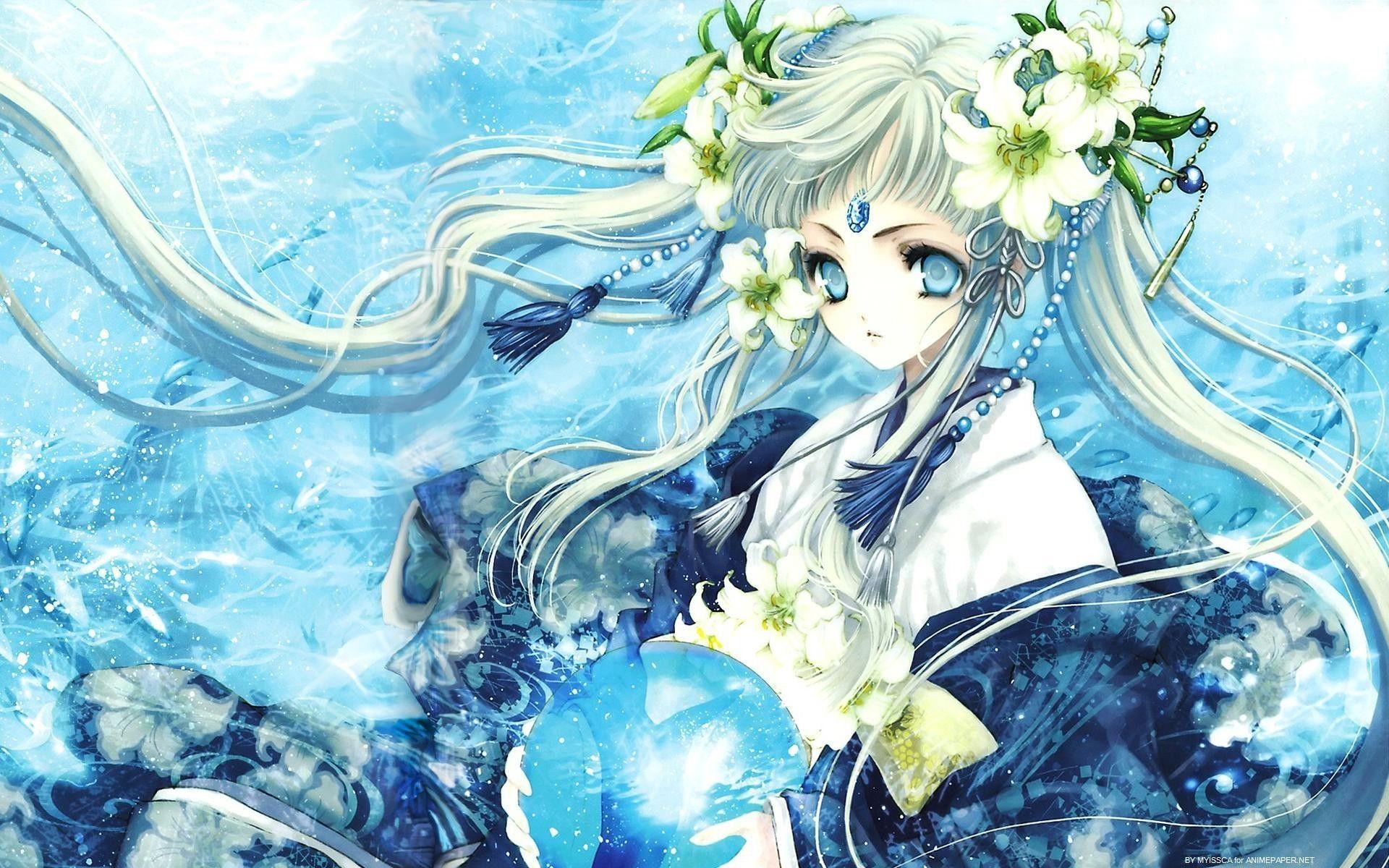 1196327 anime ahoge Ah My Goddess anime girls fantasy girl blue  eyes dress fantasy art smiling long hair blue dress brunette  Belldandy  Rare Gallery HD Wallpapers