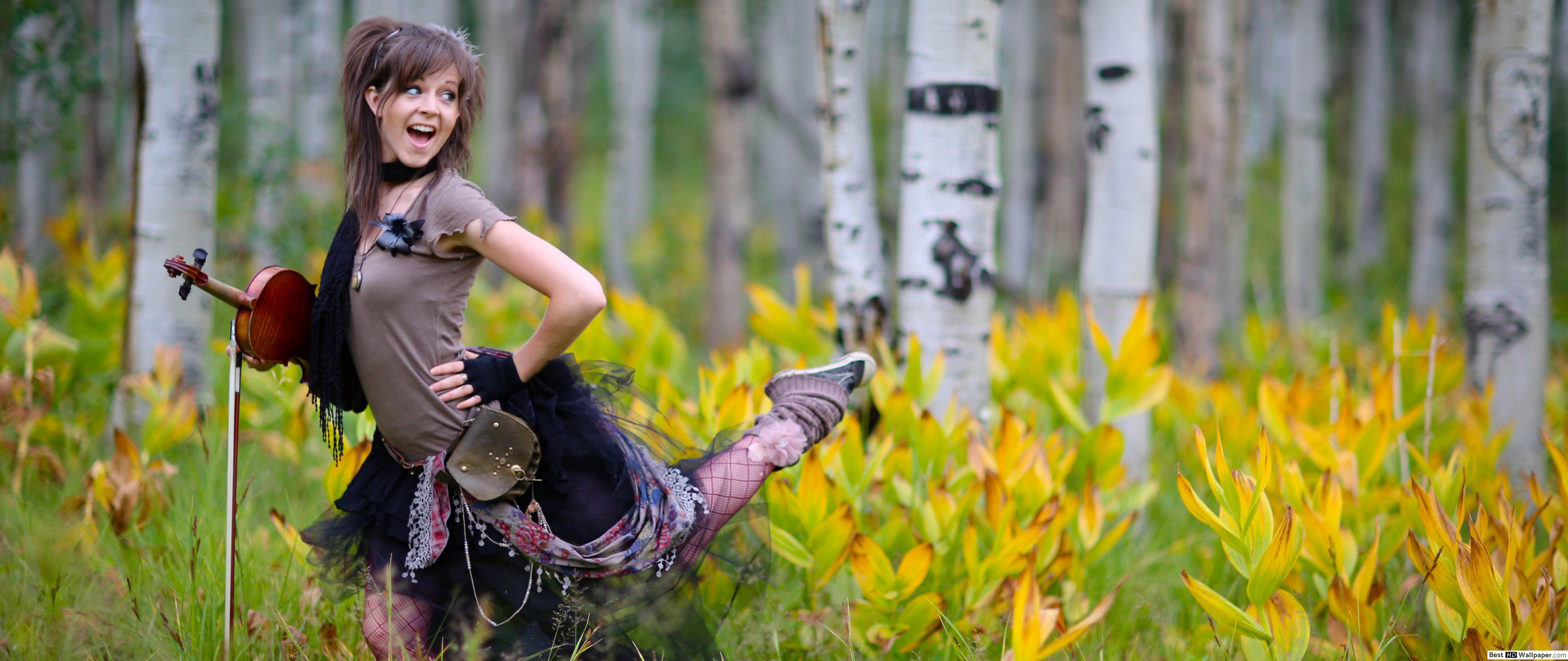5120x2160 Dance With Violin, Lindsey Stirling HD wallpaper download