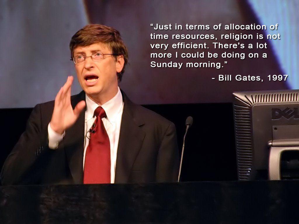 1024x768 Download this awesome wallpaper. Bill gates, Bill gates quotes, Atheist quotes