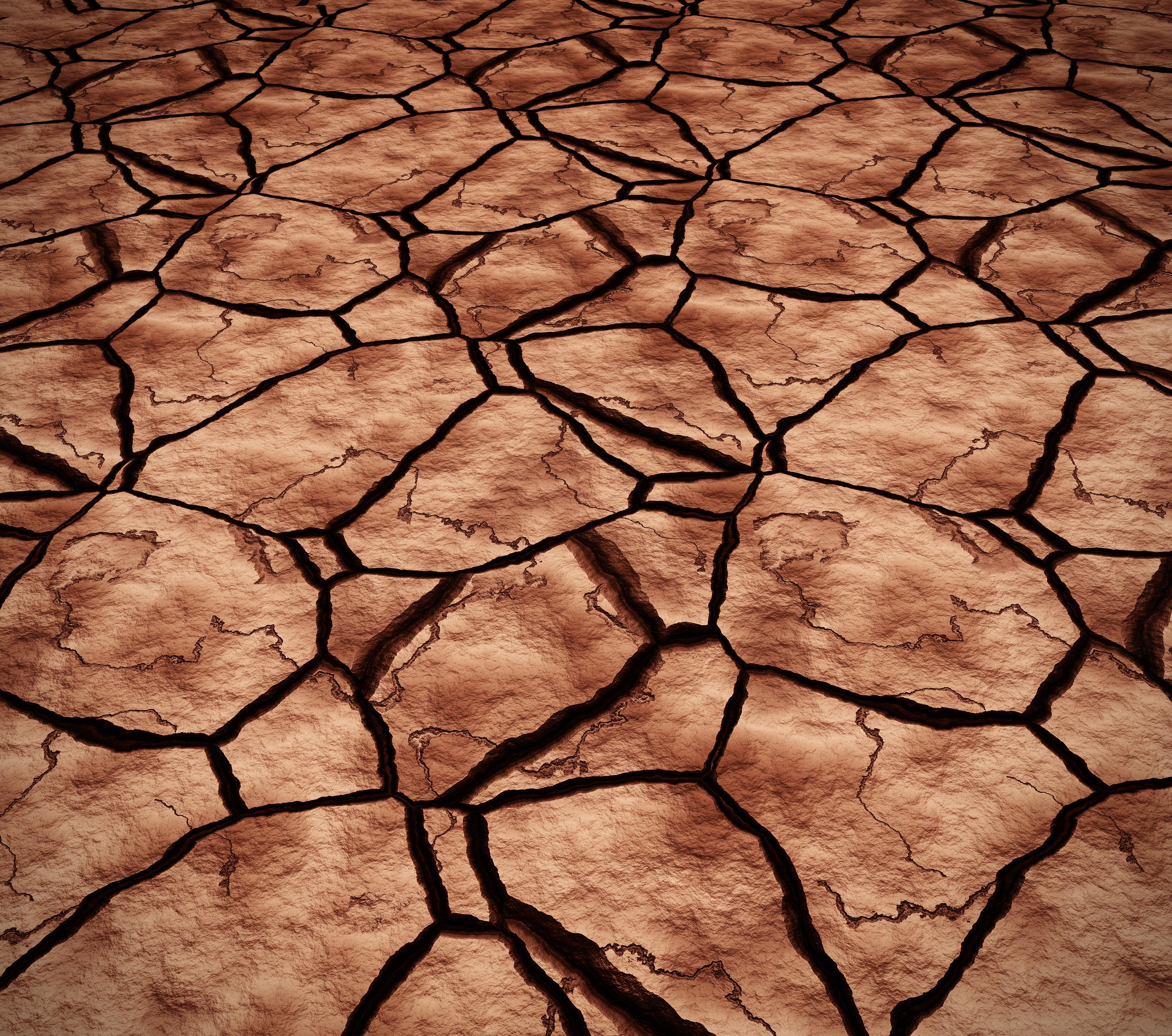 4048x3579 illustration of hot, dry and cracked ground or lake bed