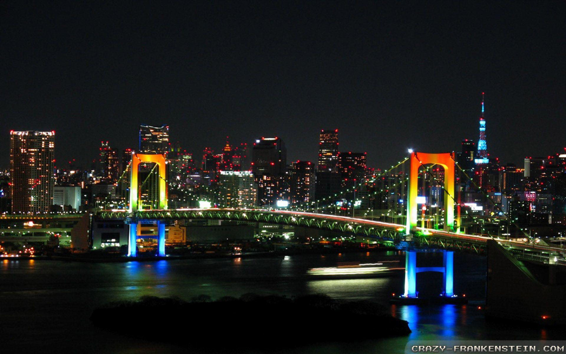 1920x1200 Tokyo wallpaper Crazy Frankenstein. Tokyo bay, Rainbow bridge, Odaiba