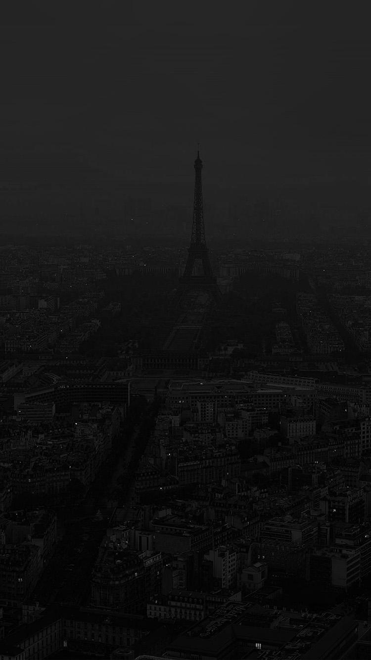 750x1334 Hình nền nghệ thuật vẽ minh họa cho thành phố Paris Dark Bw