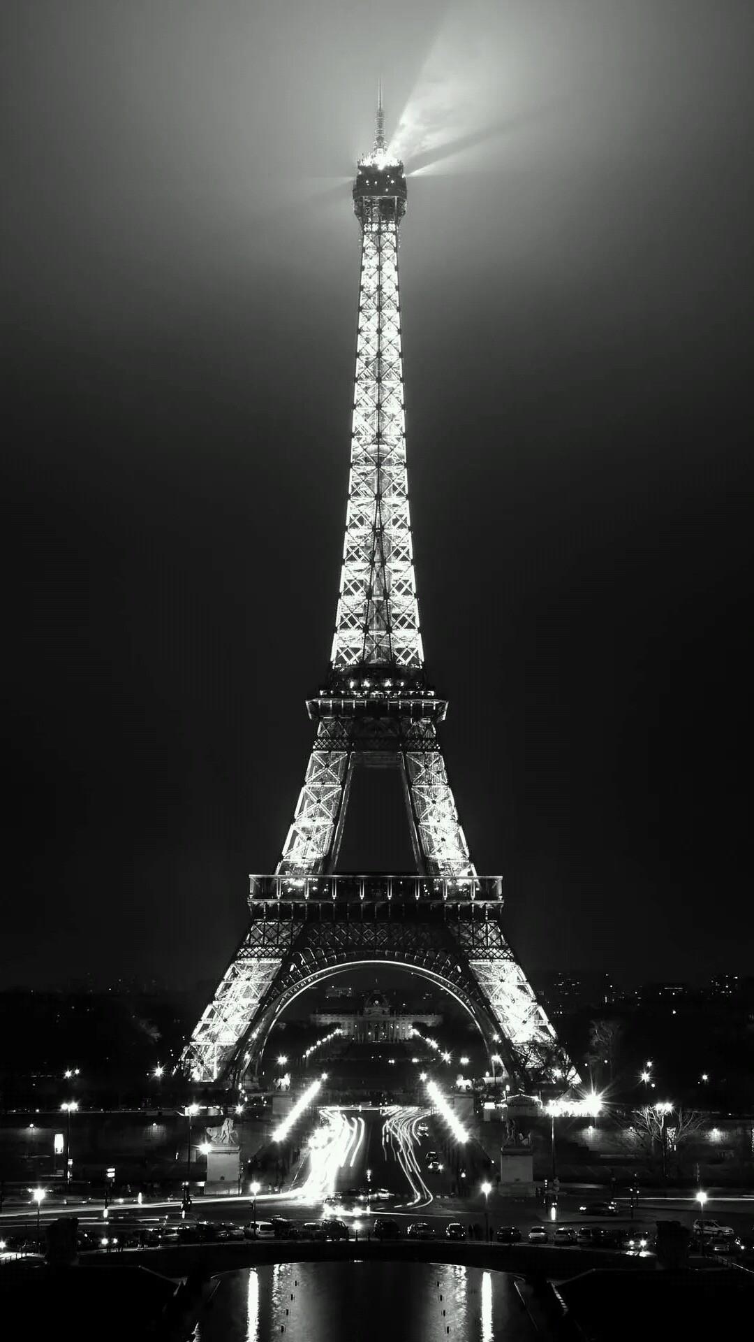 Hình nền Paris đen trắng 1080x1920