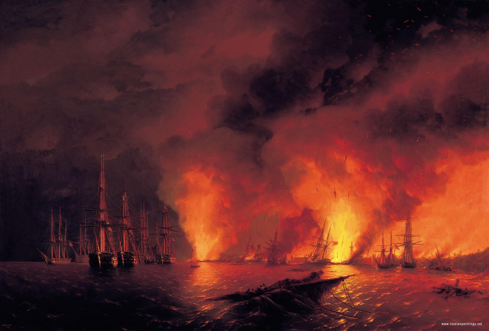2067x1400 paintings, ships, artwork, vehicles, Ivan Aivazovsky wallpaper