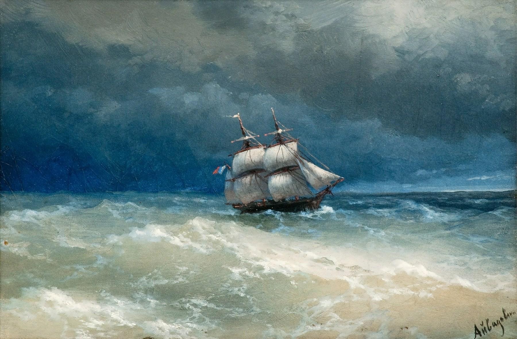 1800x1182 Ivan Aivazovsky, Sea, Ship Wallpaper HD / Desktop and Mobile Background