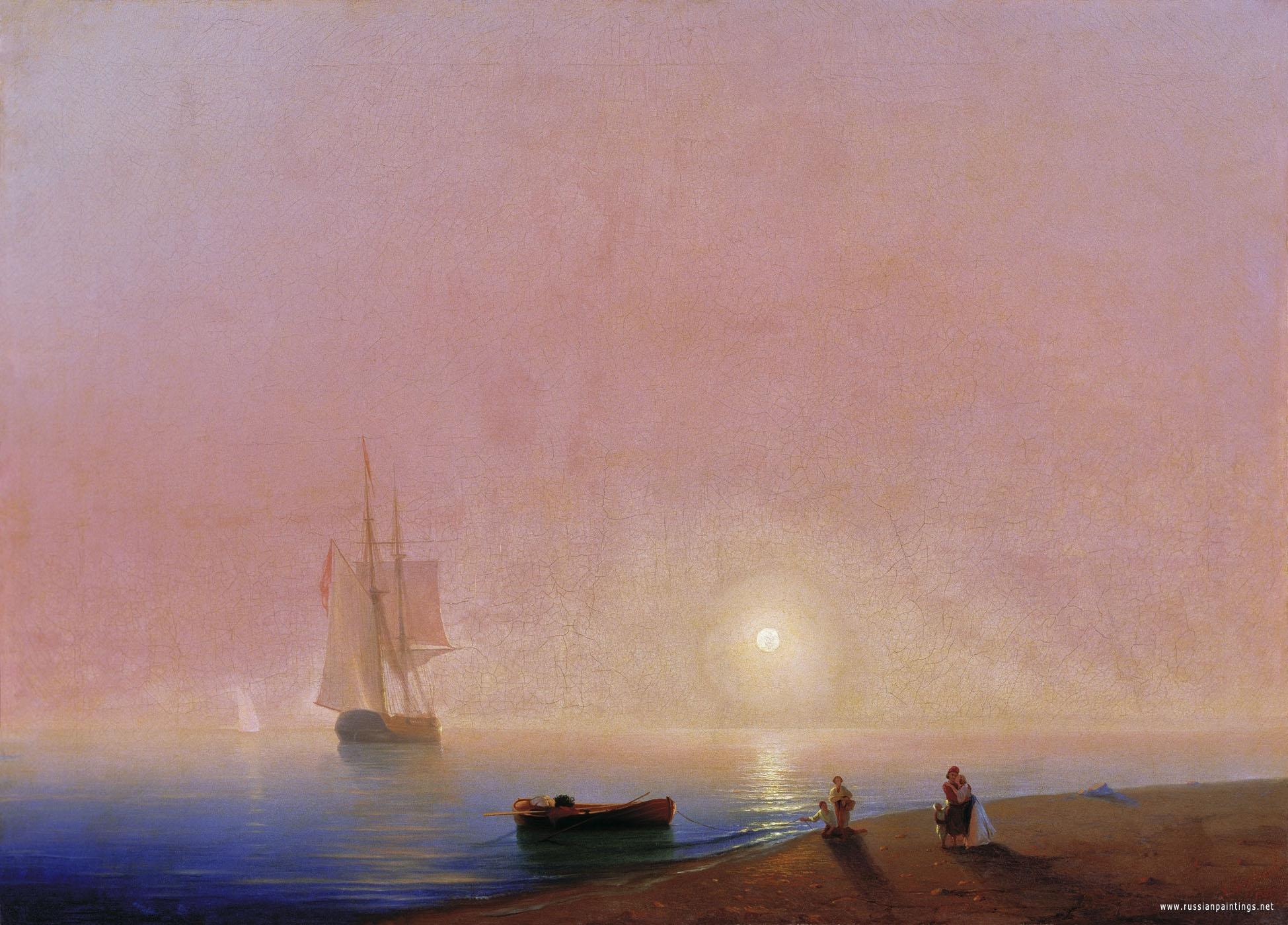 1949x1400 paintings ships artwork vehicles ivan aivazovsky High Quality Wallpaper, High Definition Wallpaper
