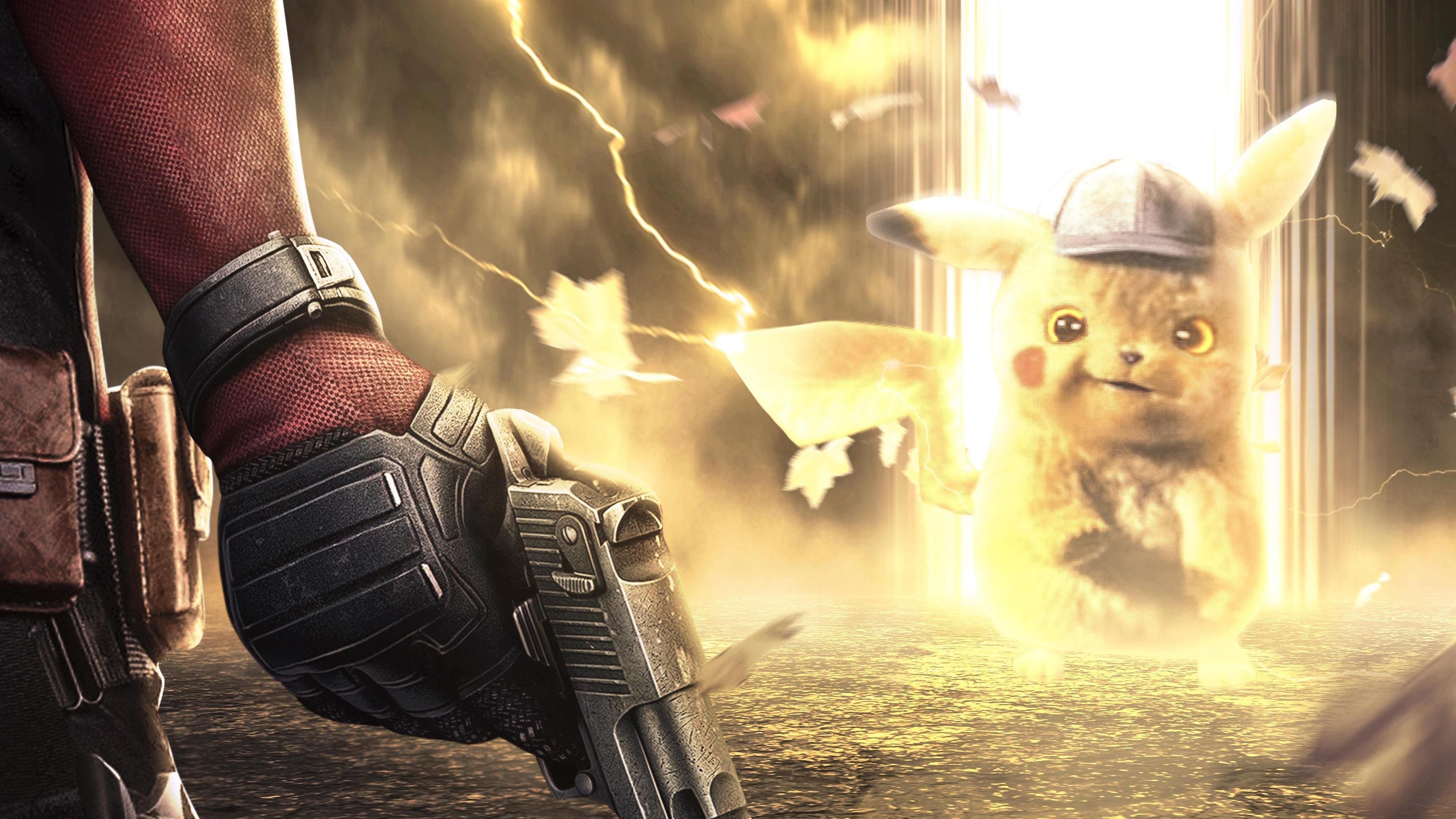 4000x2250 Deadpool vs Pikachu 4k Ultra HD Wallpaper