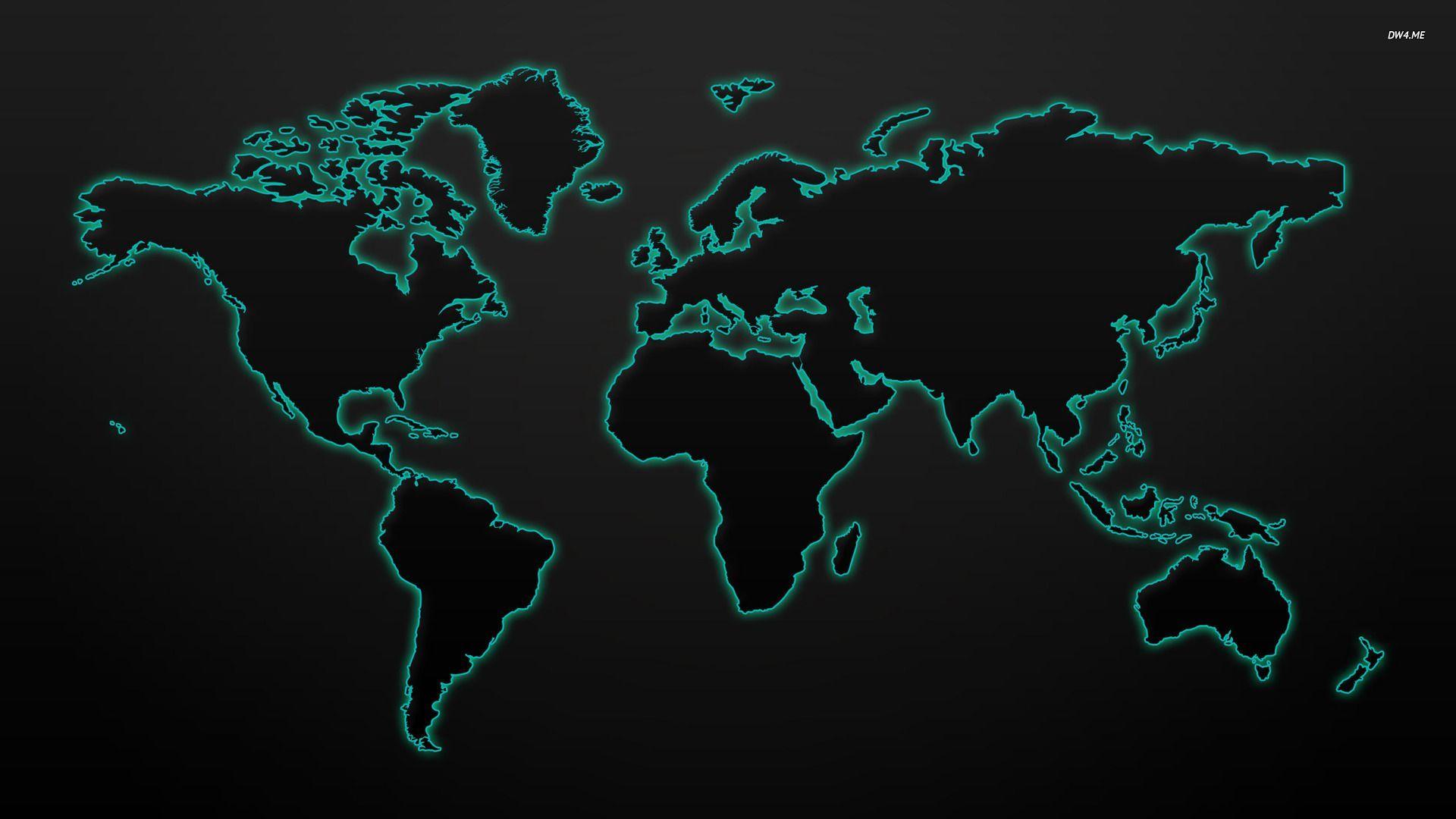 1920x1080 World Map Wallpaper