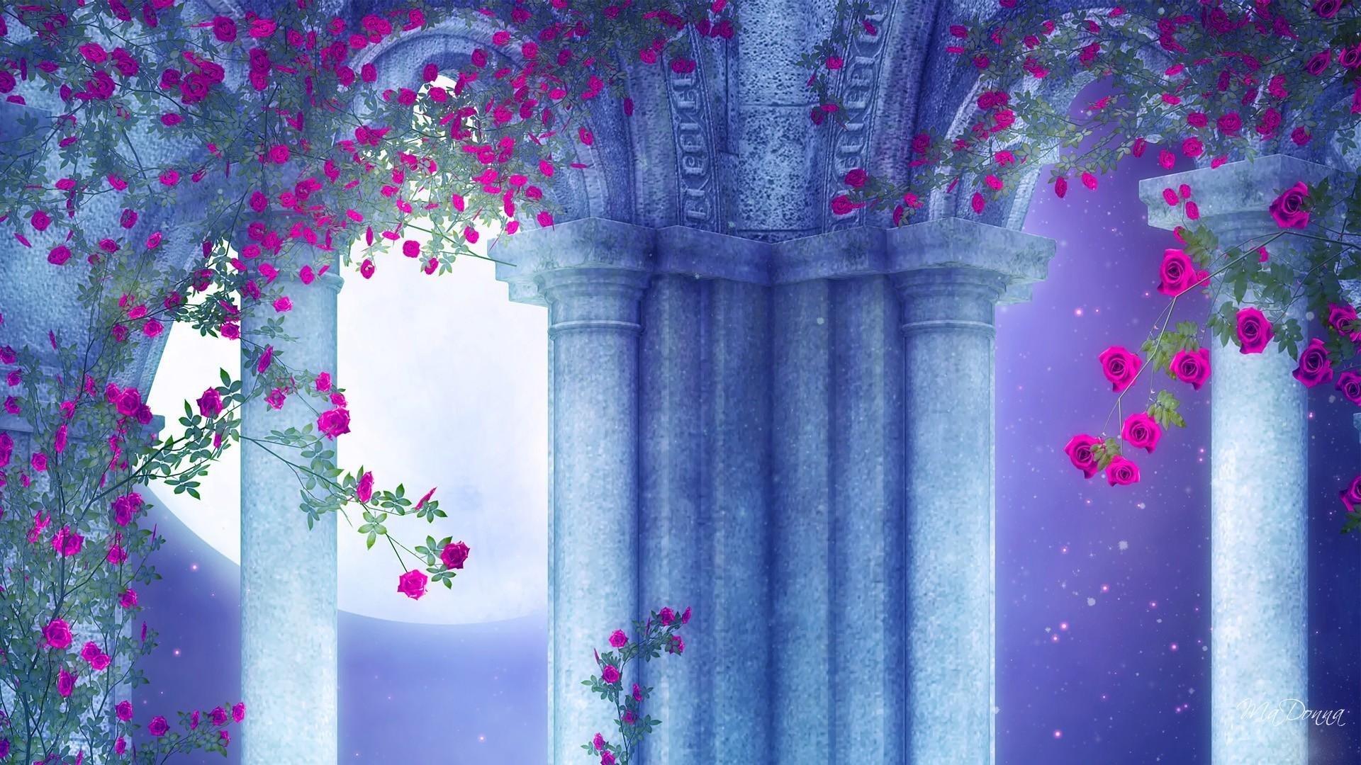 1920x1080 Rose Garden Fantasy