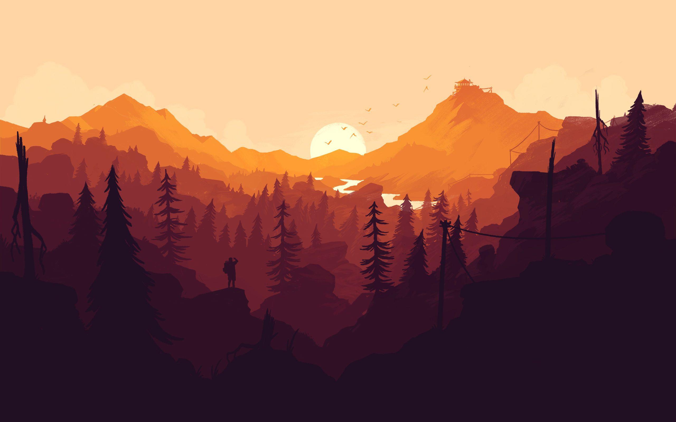 2560x1600 Mountain wallpaper, Landscape art