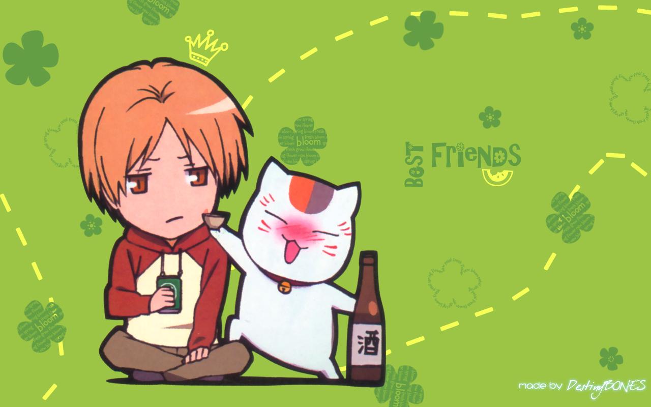1280x800 Natsume Yuujinchou Wallpaper: Drunk Nyanko Sensei