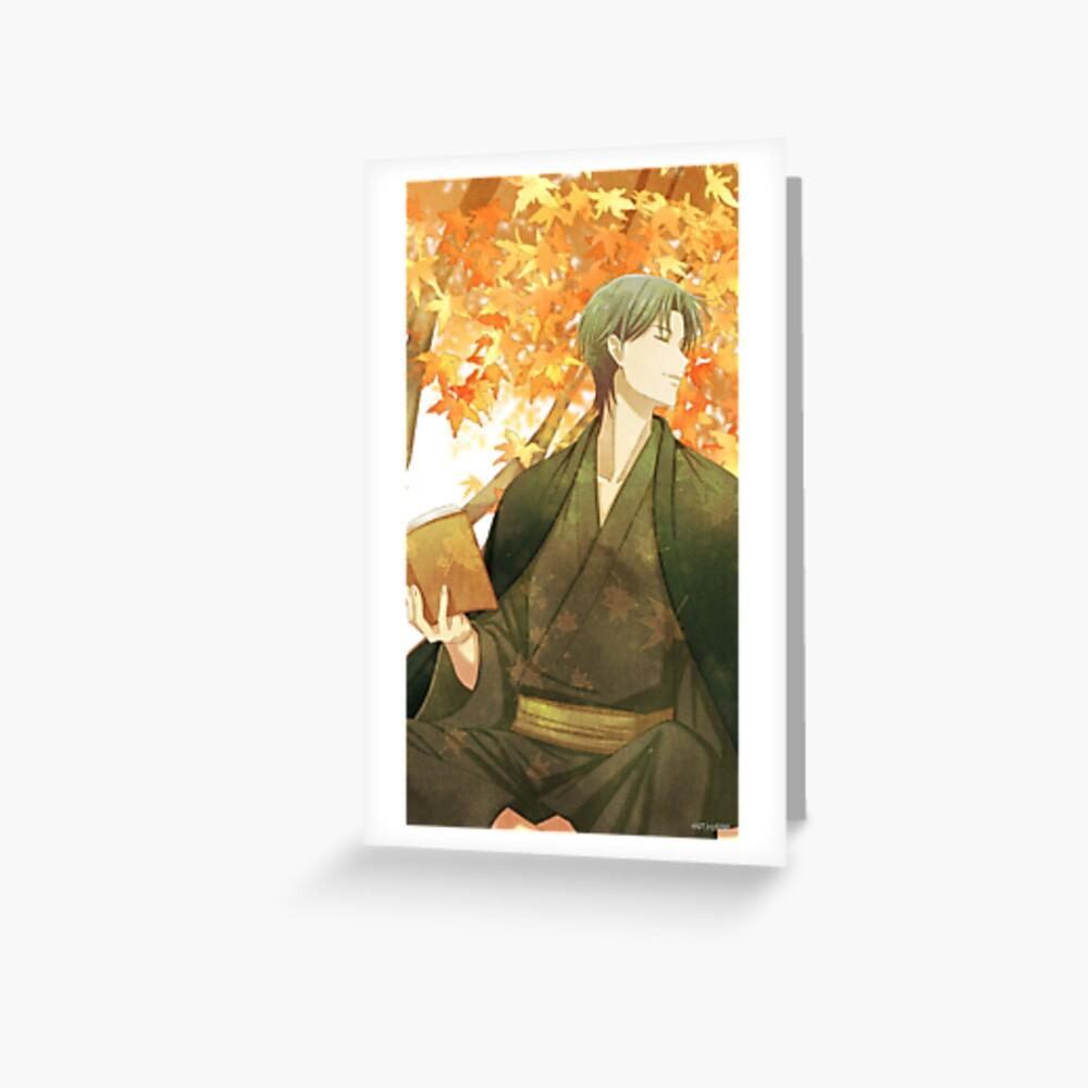 1000x1000 Fruits Basket Shigure Sohma Wallpaper Greeting Card