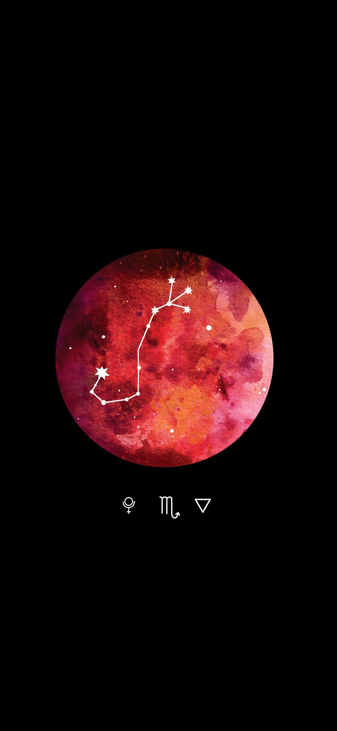 1125x2436 Scorpio Full Moon Wallpaper