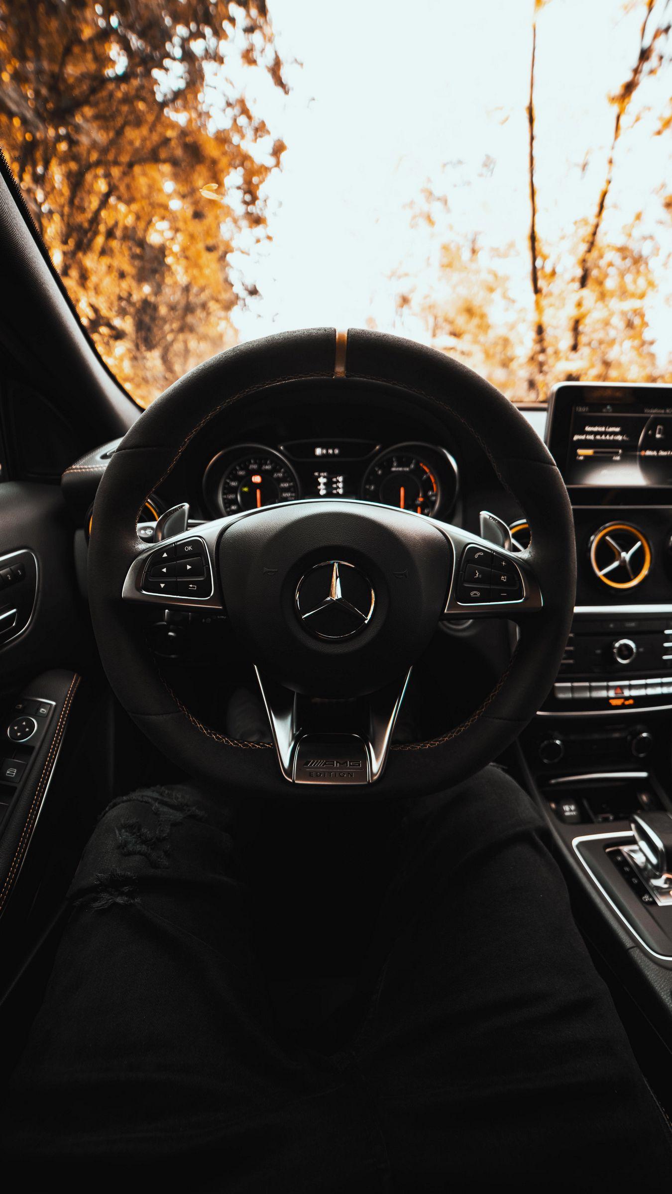1350x2400 Download wallpaper 1350x2400 mercedes, car, steering wheel, salon iphone 8+/7+/6s+/for parallax HD background