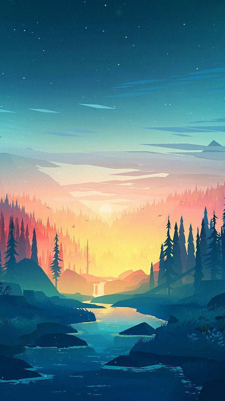736x1309 Nature Phone Minimalist Wallpaper