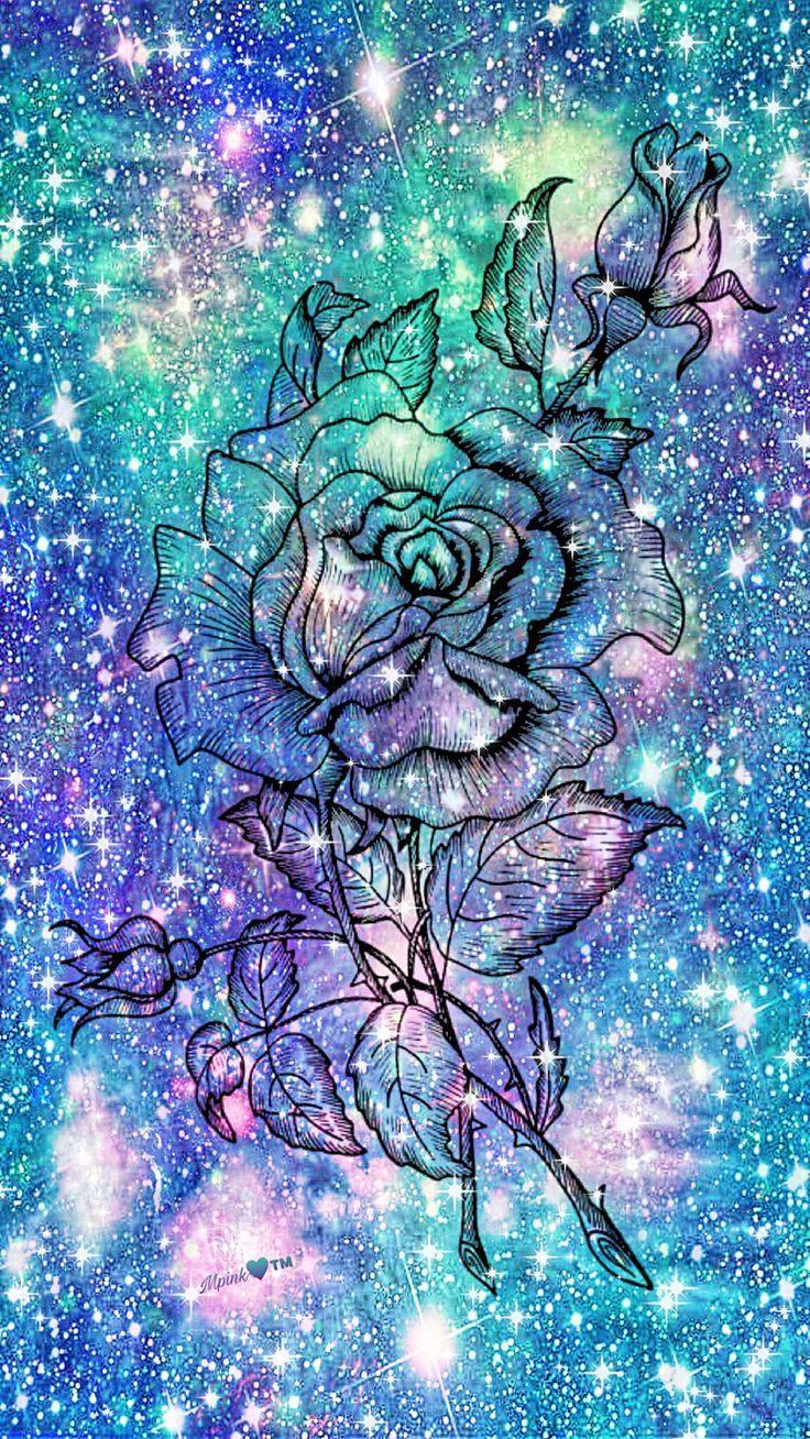 736x1308 Ice Flower Galaxy Wallpaper #androidwallpaper #iphonewallpaper #wallpaper #galax. Art wallpaper, Galaxy wallpaper, Glitter wallpaper