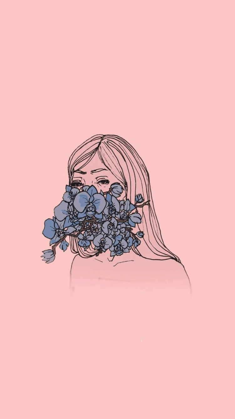 750x1334 igorconill. Flower drawing tumblr, iPhone background tumblr, Minimalist wallpaper