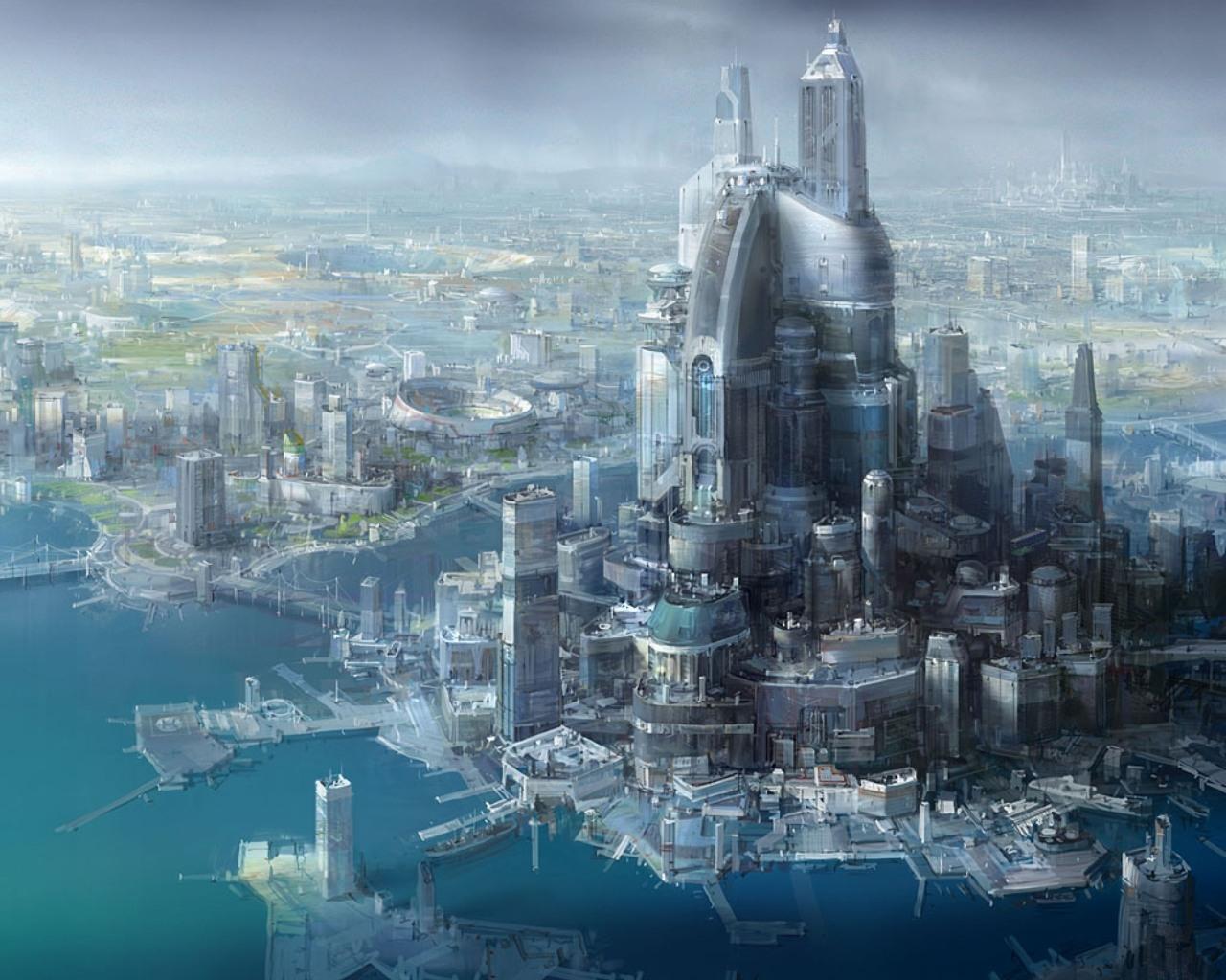 1280x1024 cityscapes futuristic architecture buildings 1280x1024 wallpaper