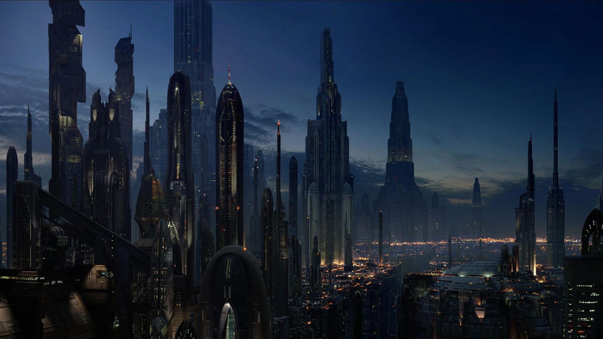 2048x1152 Wallpaper City Buildings, Cityscape, Futuristic, Star Wars • Wallpaper For You HD Wallpaper For Desktop & Mobile