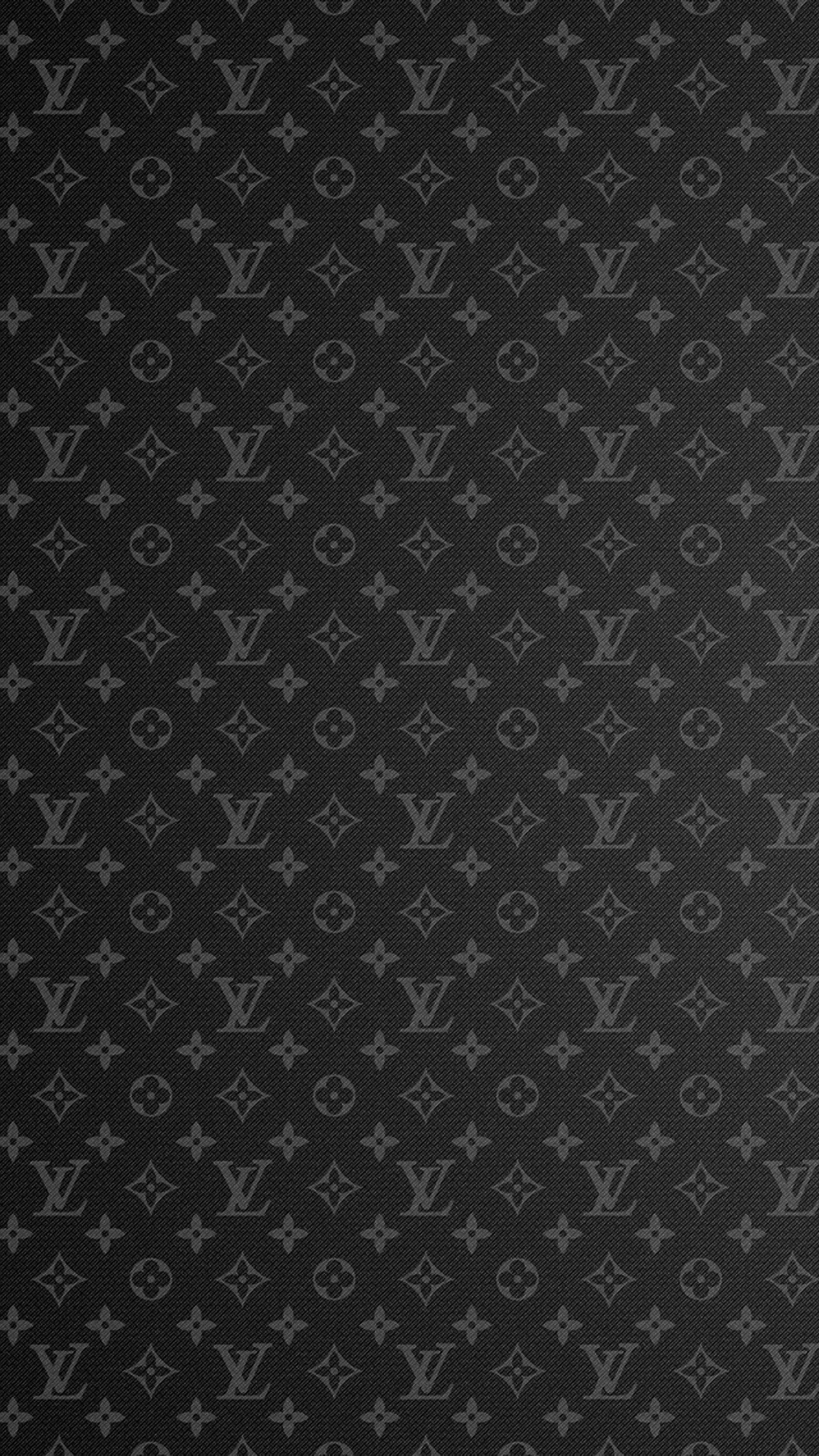 1440x2560 Black Louis Vuitton iPhone Wallpaper
