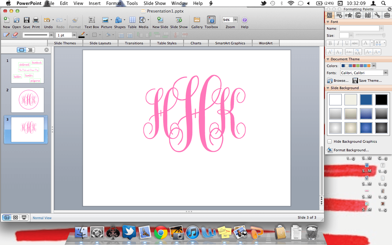 1280x800 Monogram Background Maker