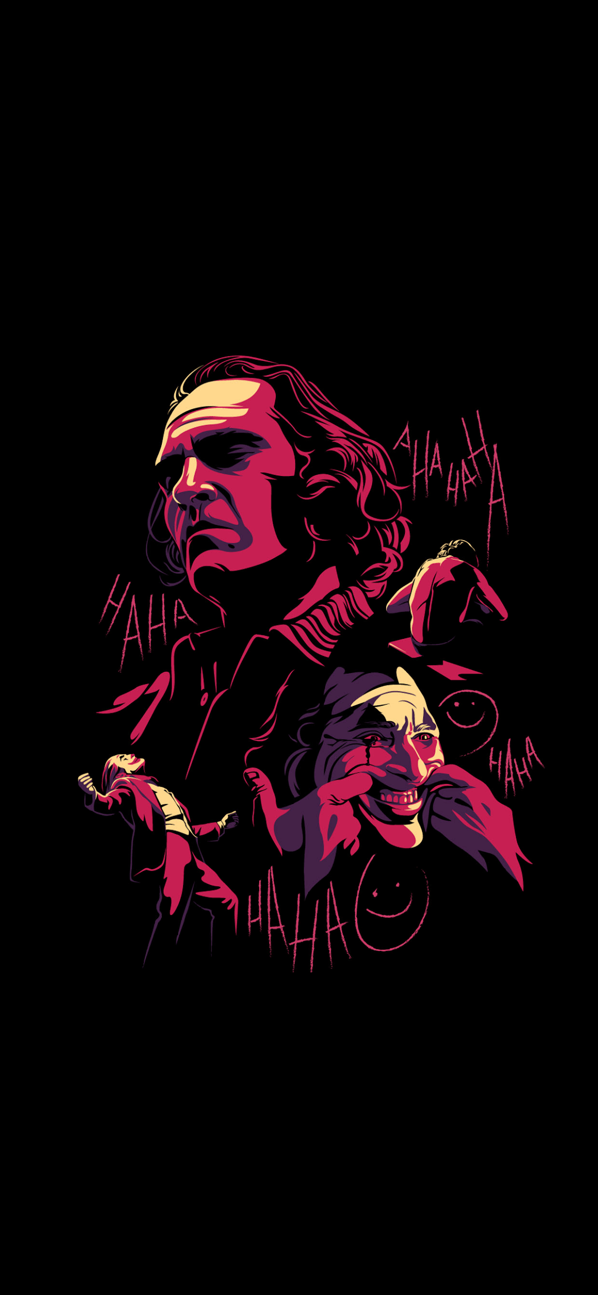 1205x2609 Joker Neon Wallpaper