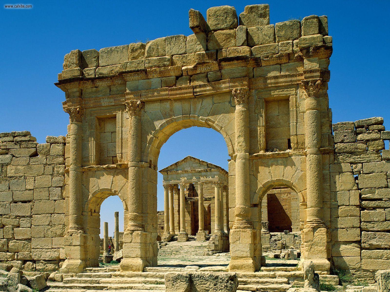 1600x1200 Known places: Roman Ruins Sbeitla Tunisia, desktop wallpaper nr. 22996