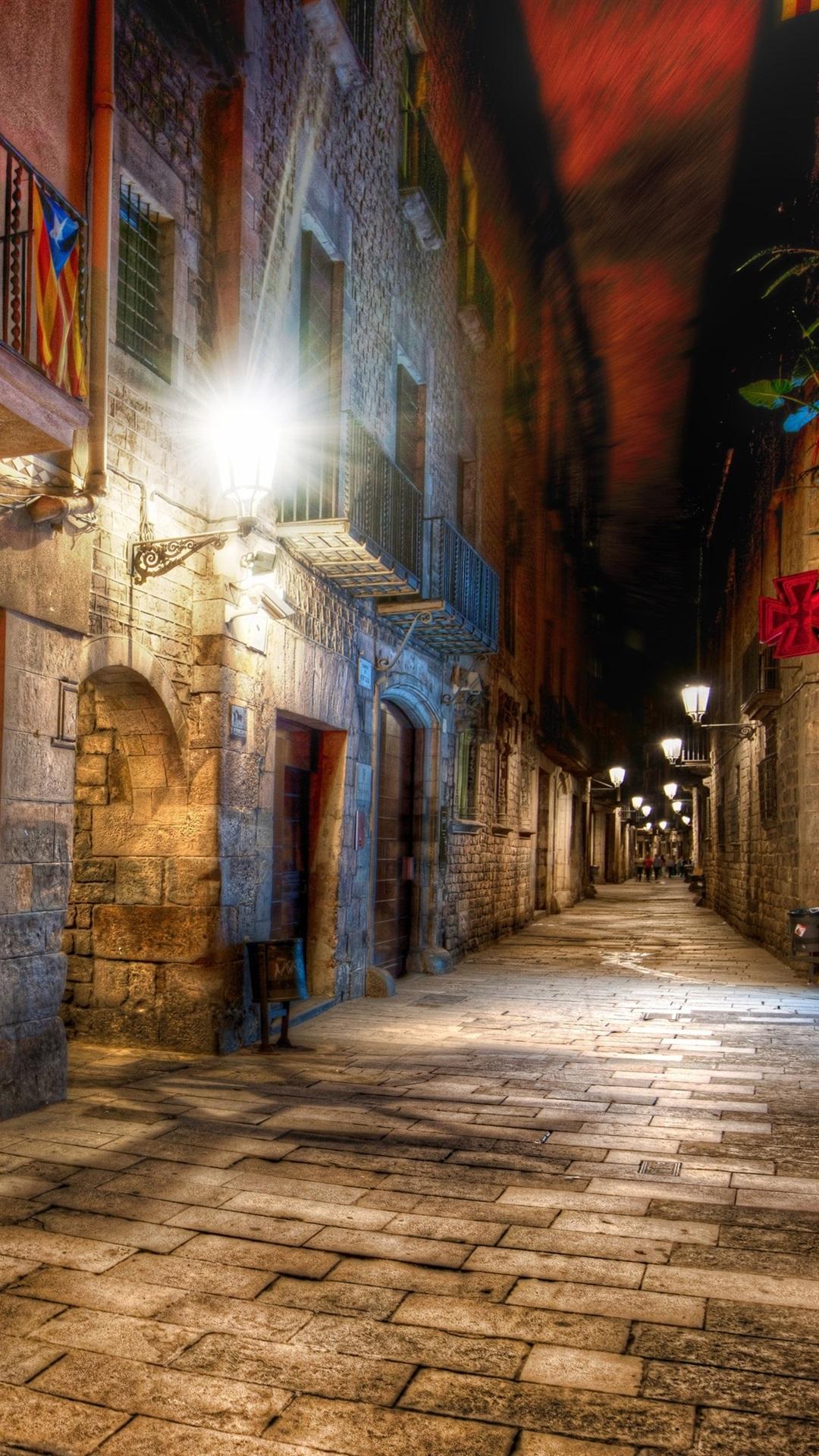 1080x1920 Barcelona City Night iPhone