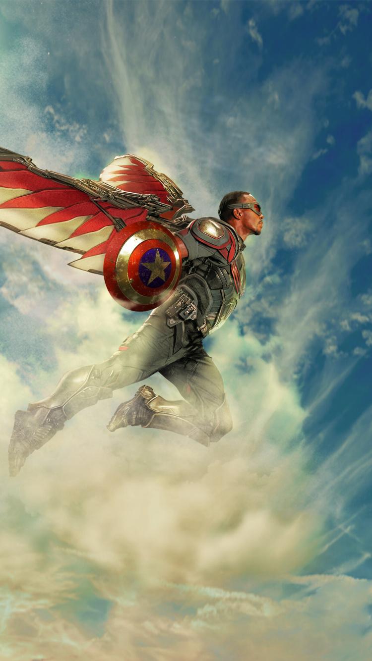 750x1334 Marvel Falcon iPhone iPhone 6S, iPhone 7 Wallpaper, HD Superheroes 4K Wallpaper, Image, Photo and Background