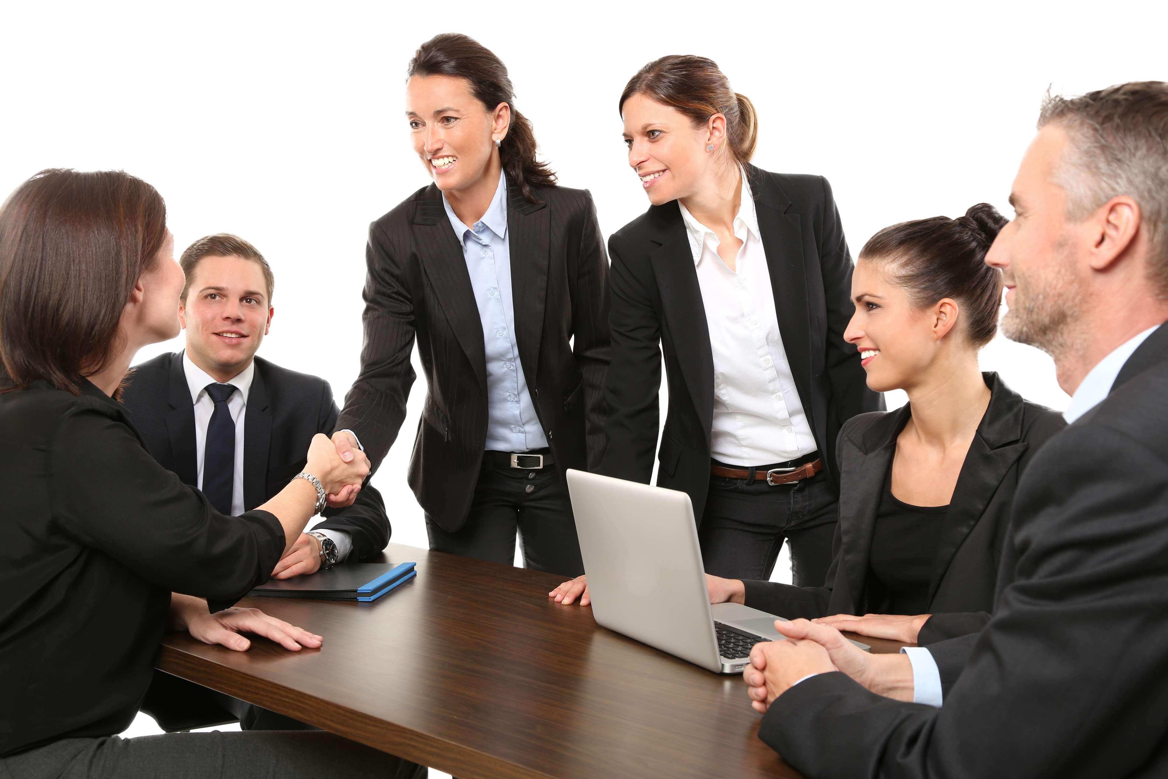 3840x2560 business, chef, computer, desk, employees, greeting, group, handshake, meeting, men, office, portfolio, suit, women, work 4k wallpaper. Mocah HD Wallpaper