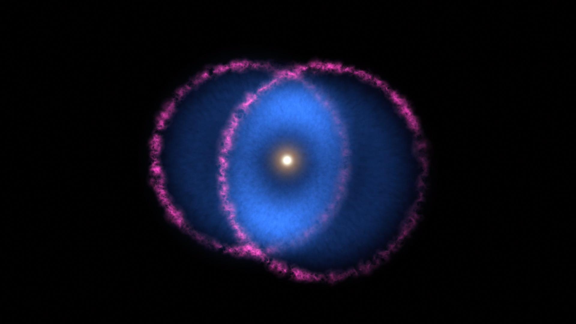 1920x1080 Geometry of the Blue Ring Nebula (Animation)