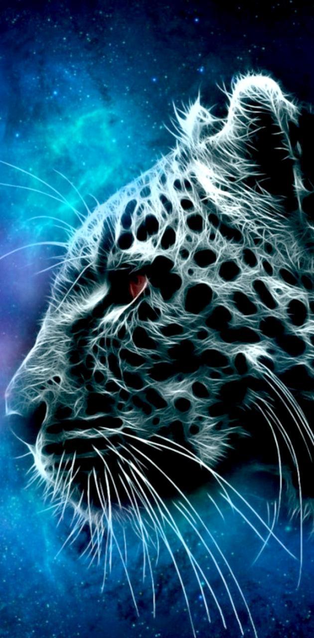 630x1280 Neon leopard wallpaper